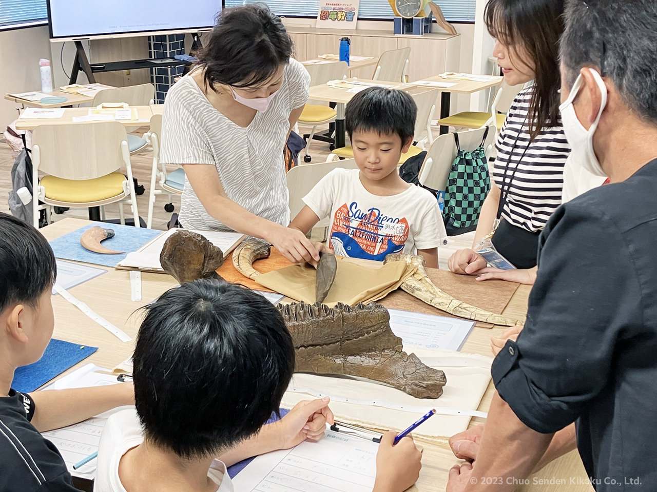 夏休み自由研究ワークショップ　きて みて さわって恐竜教室